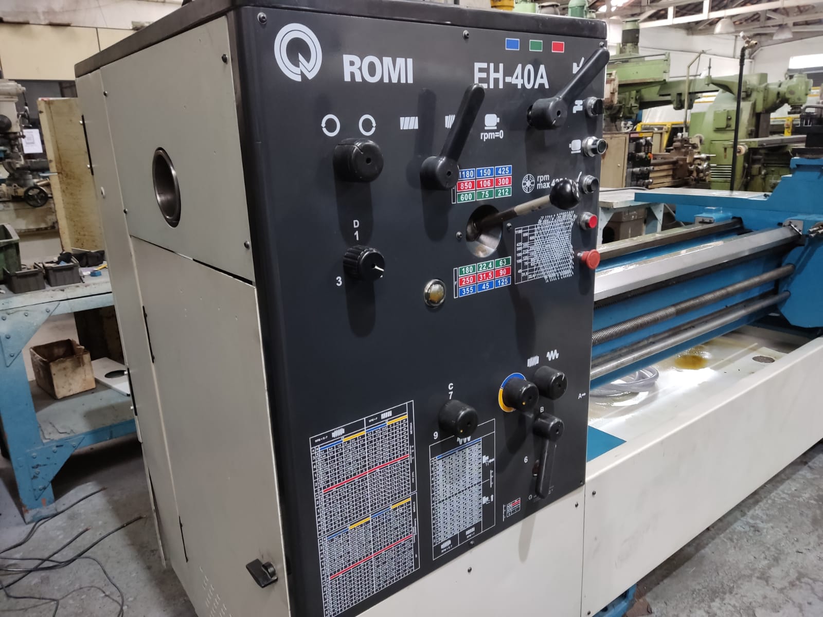 VENDIDO - TORNO MECÂNICO ROMI EH-40A X 5000 MM