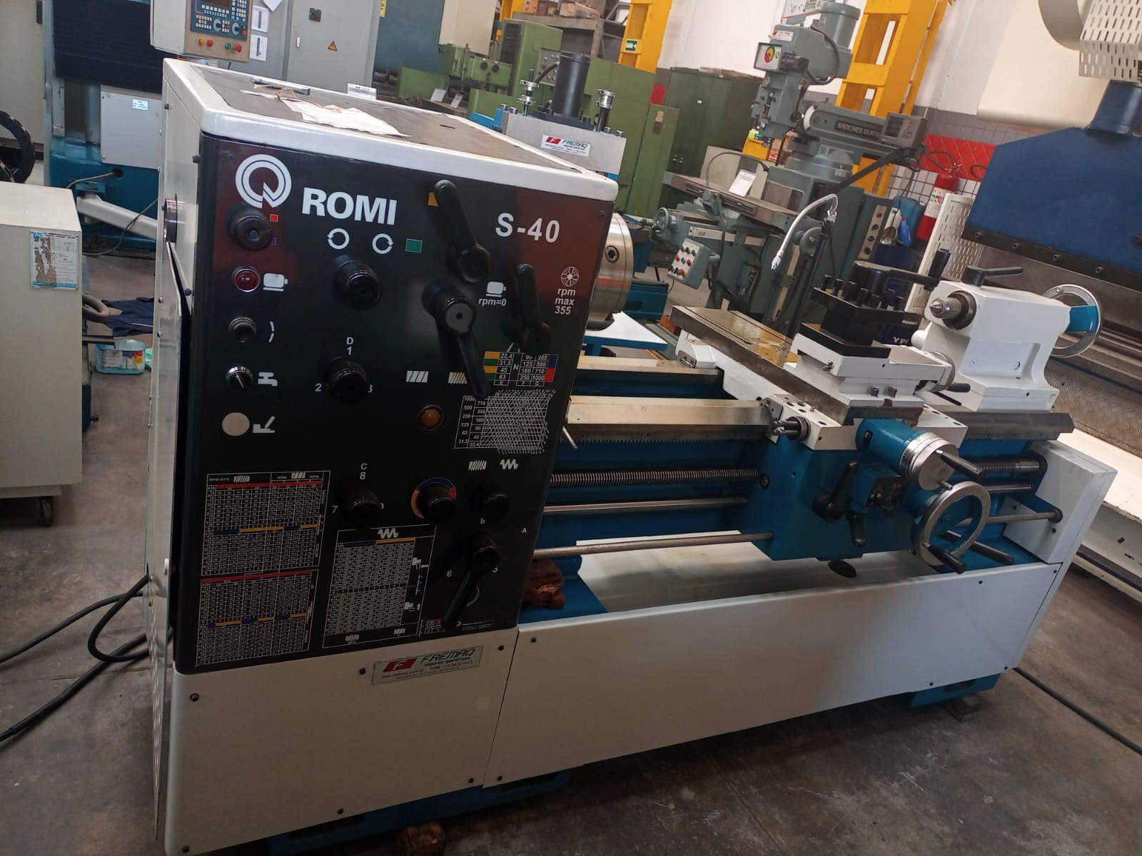TORNO MECÂNICO ROMI S-40 X 1000 MM