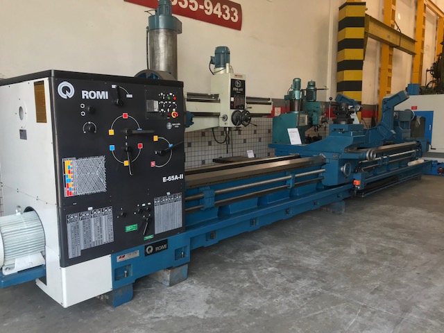 VENDIDO - TORNO MECÂNICO ROMI E-65AII X 6500 MM REFORMADO