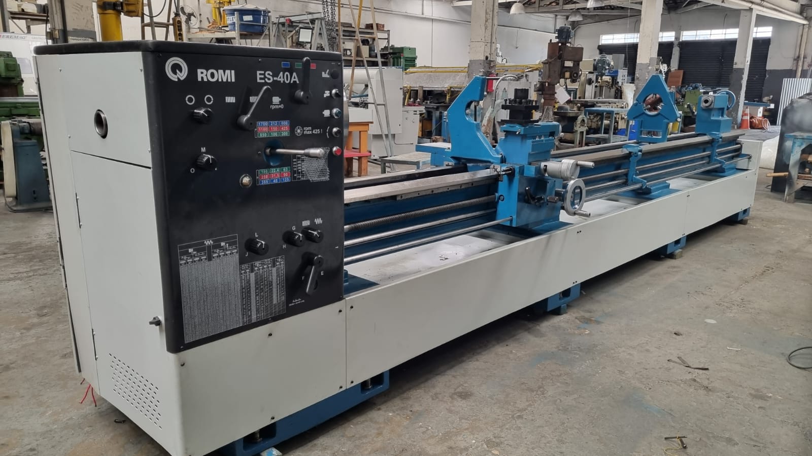 TORNO MECÂNICO ROMI ES-40A X 5000 MM