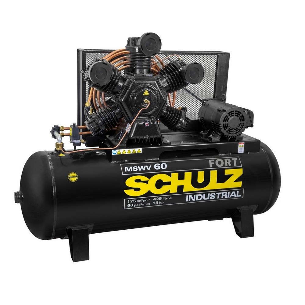 VENDIDO-COMPRESSOR DE AR SCHULZ FORT MSWV-60/425 - TRIFÁSICO