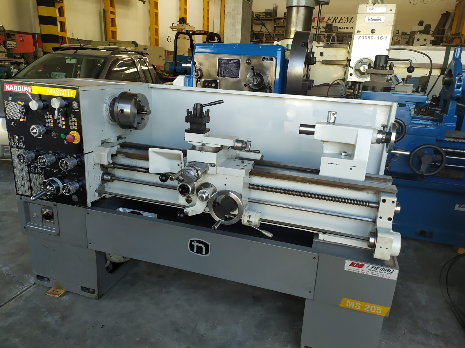 VENDIDO - TORNO MECÂNICO NARDINI MASCOTE MS-205 X 1000 MM