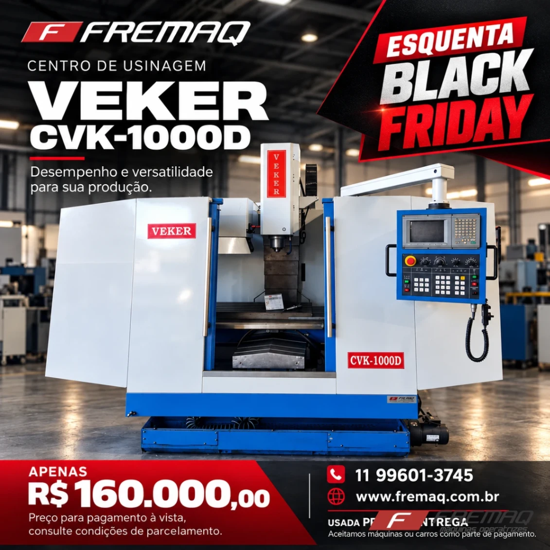 CENTRO DE USINAGEM VEKER CVK-1000D