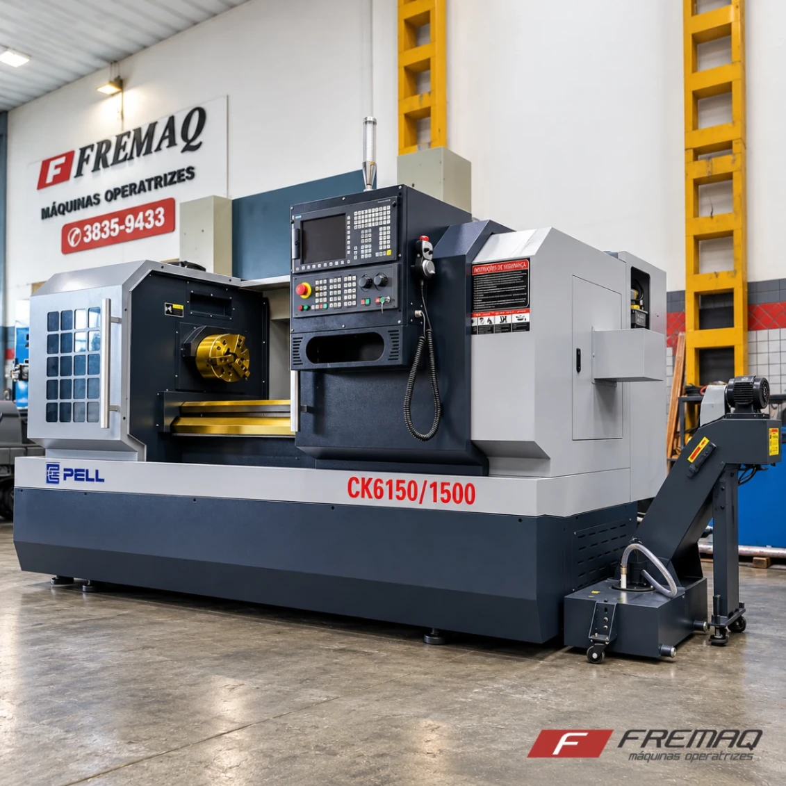 TORNO CNC PELL CK-6150 X 1500 MM - NOVO